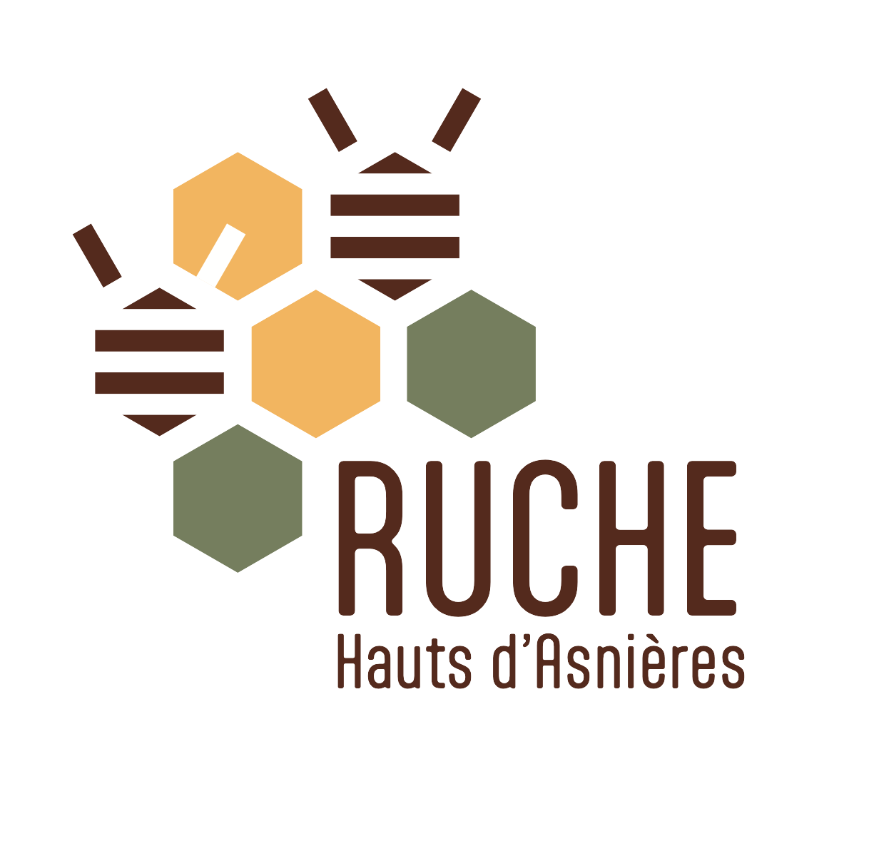 Logo ruche hauts d asnieres dans cercle blanc